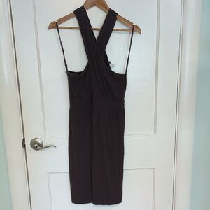 Elegant Brown Sleeveless Dress